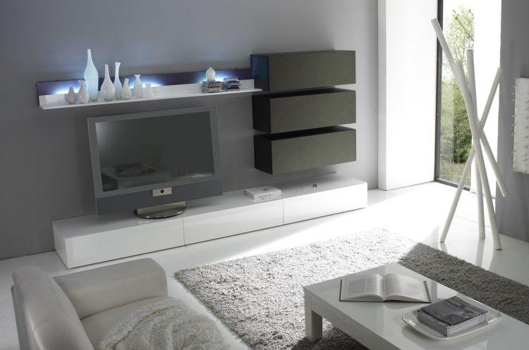 Mobilă living cu spații pentru TV și depozitare